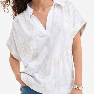 Style & Co. White Floral Blouse
